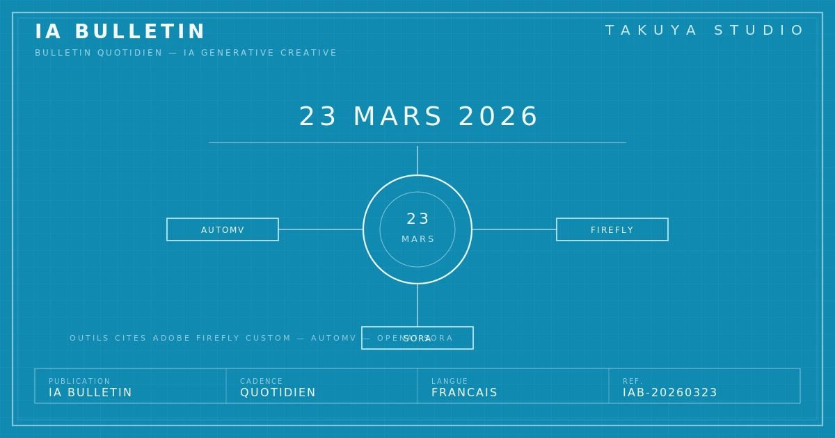 Blueprint IA Bulletin — 23 mars 2026