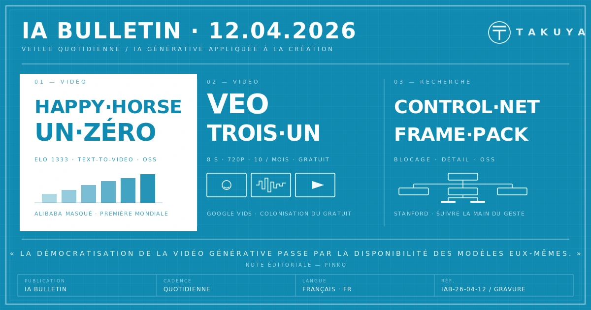 Blueprint IA Bulletin — 12 avril 2026