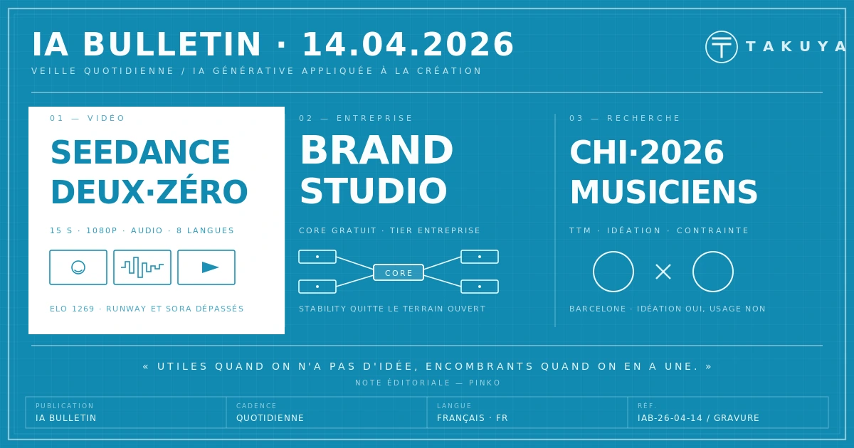 Blueprint IA Bulletin — 14 avril 2026
