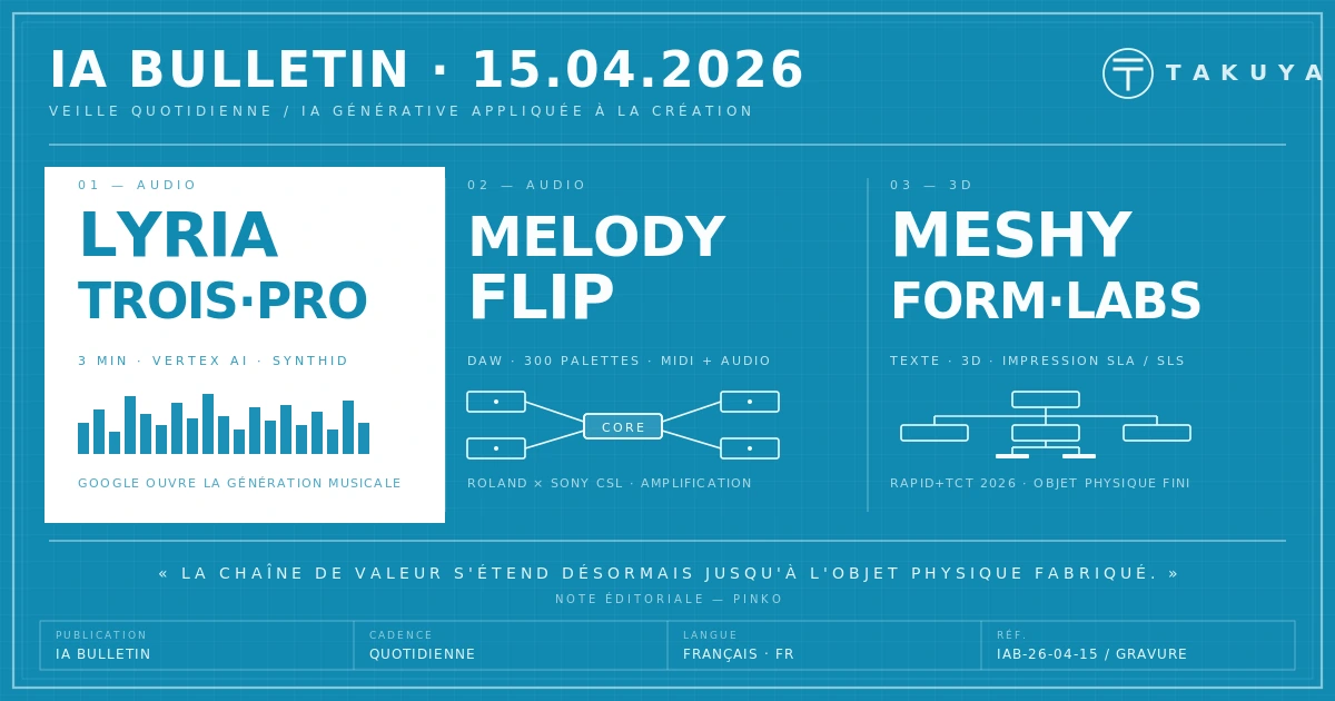 Blueprint IA Bulletin — 15 avril 2026