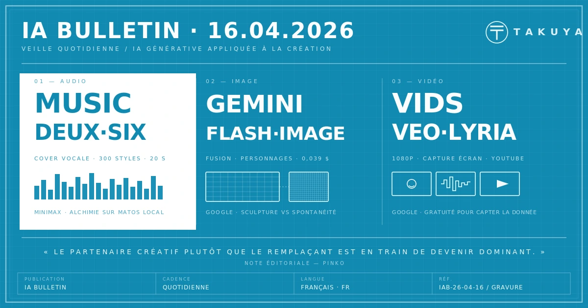 Blueprint IA Bulletin — 16 avril 2026