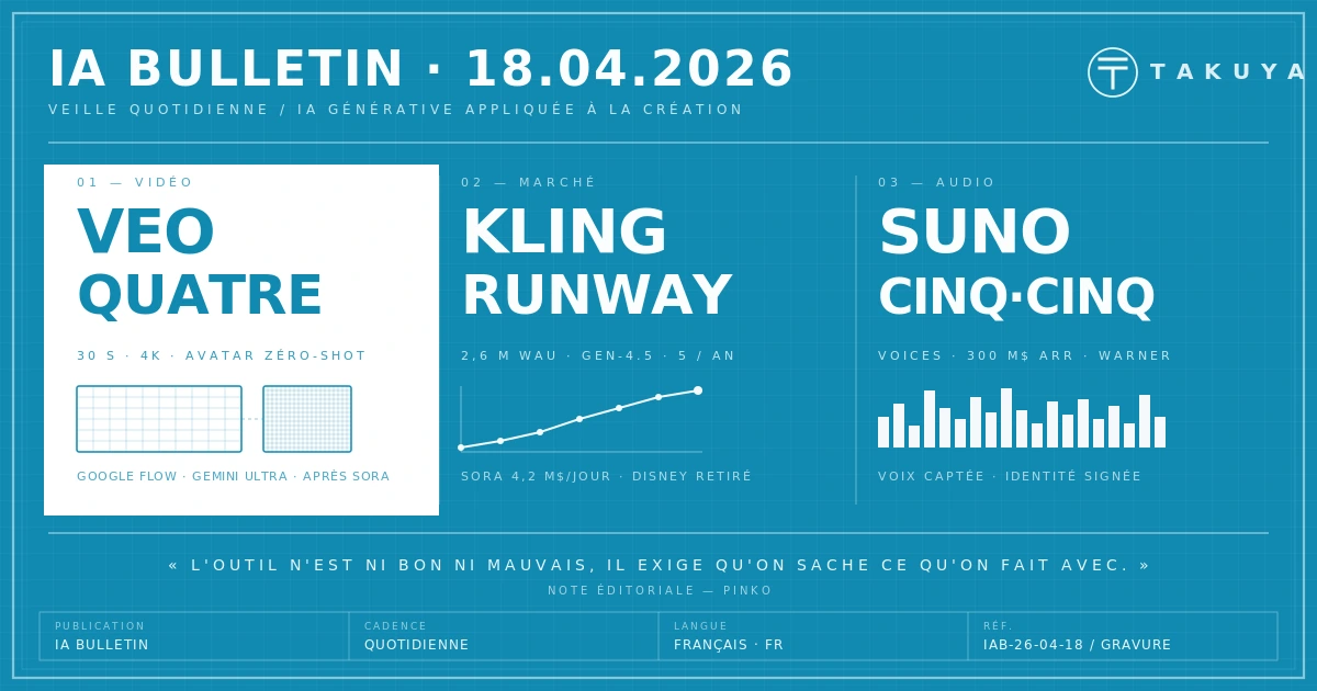 Blueprint IA Bulletin — 18 avril 2026