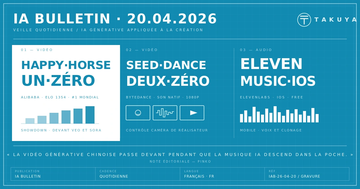 Blueprint IA Bulletin — 20 avril 2026