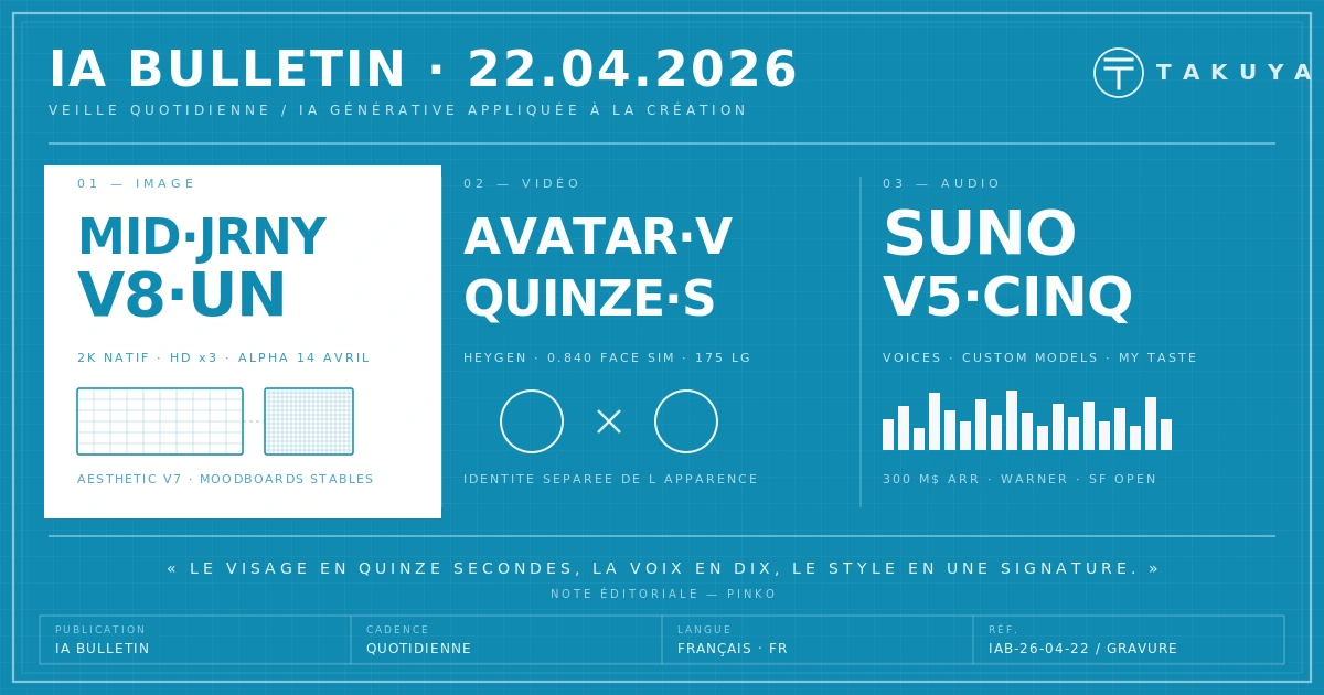 Blueprint IA Bulletin — 22 avril 2026