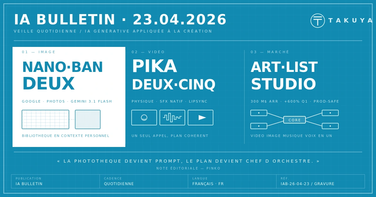 Blueprint IA Bulletin — 23 avril 2026
