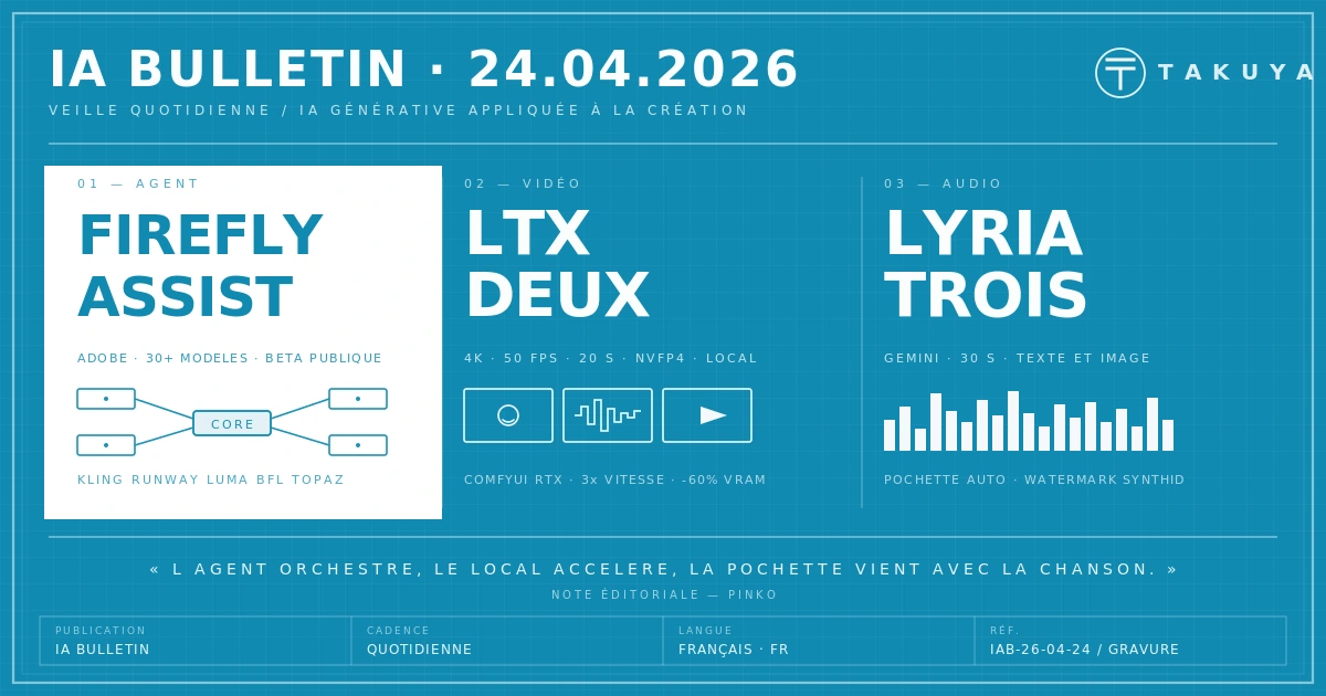 Blueprint IA Bulletin — 24 avril 2026