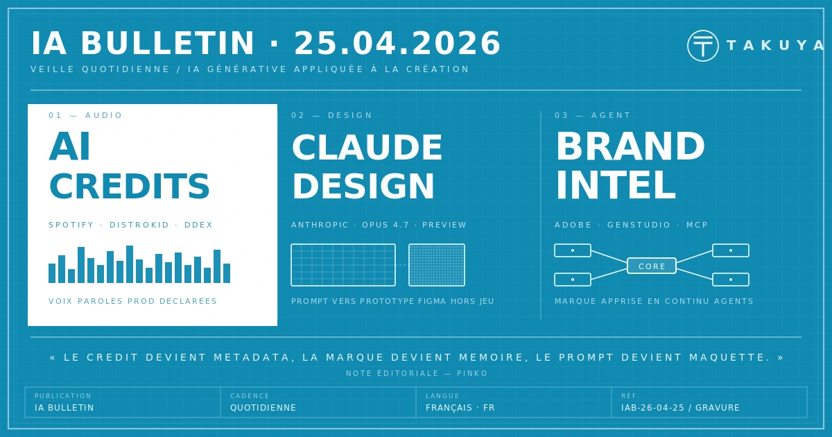 Blueprint IA Bulletin &mdash; 25 avril 2026
