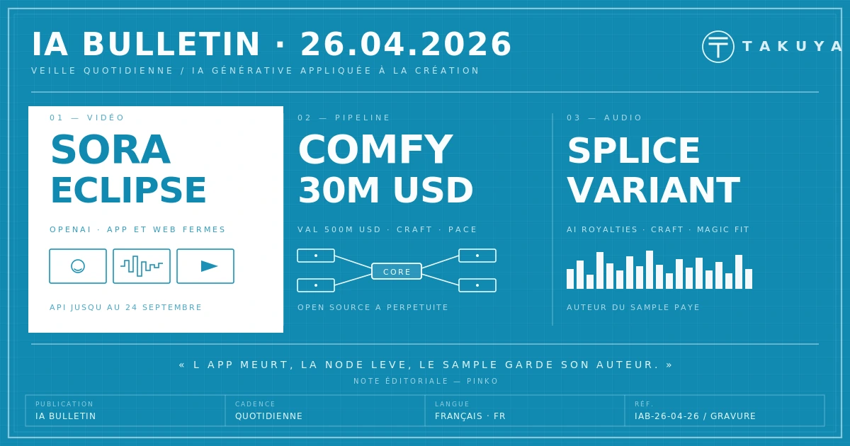Blueprint IA Bulletin &mdash; 26 avril 2026