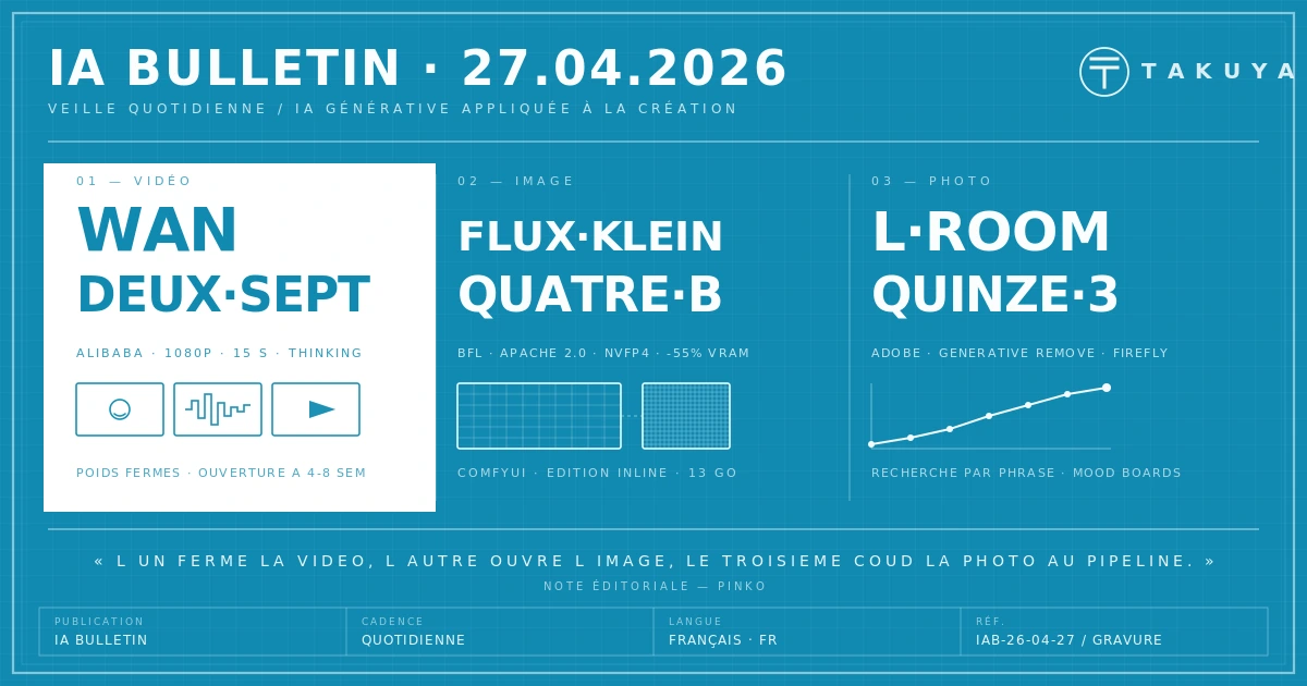 Blueprint IA Bulletin &mdash; 27 avril 2026