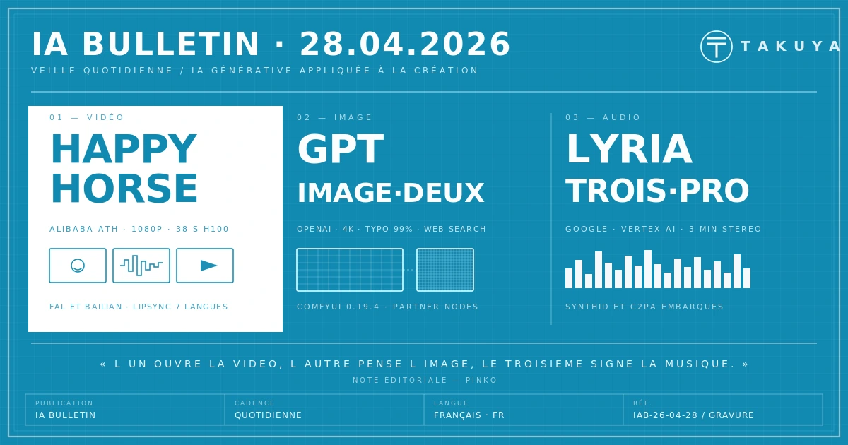 Blueprint IA Bulletin &mdash; 28 avril 2026