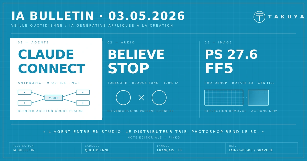Blueprint IA Bulletin &mdash; 3 mai 2026
