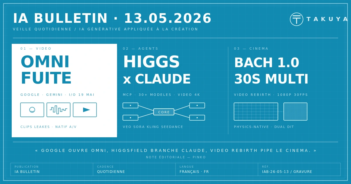 Blueprint IA Bulletin — 13 mai 2026