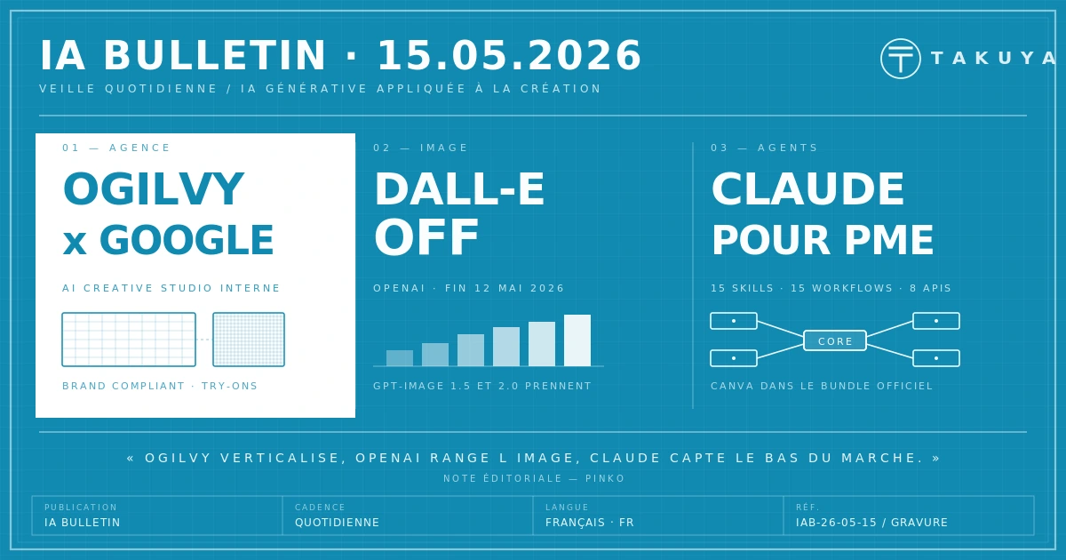 Blueprint IA Bulletin &mdash; 15 mai 2026