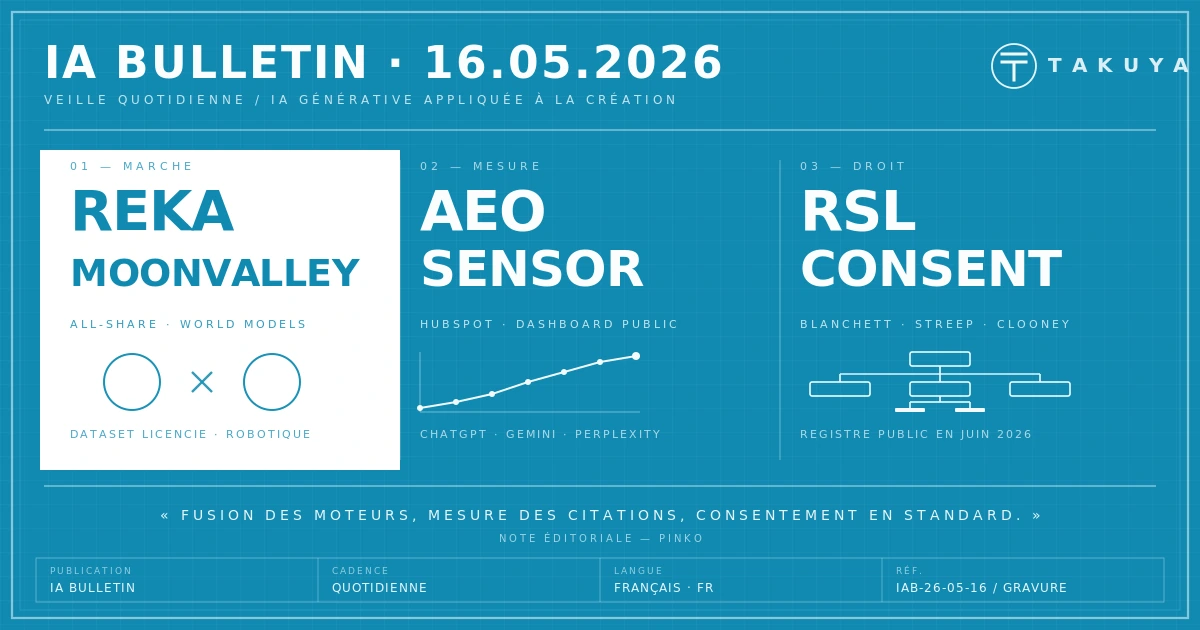 Blueprint IA Bulletin &mdash; 16 mai 2026