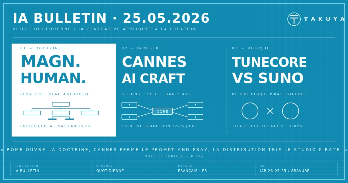 Blueprint IA Bulletin — 25 mai 2026