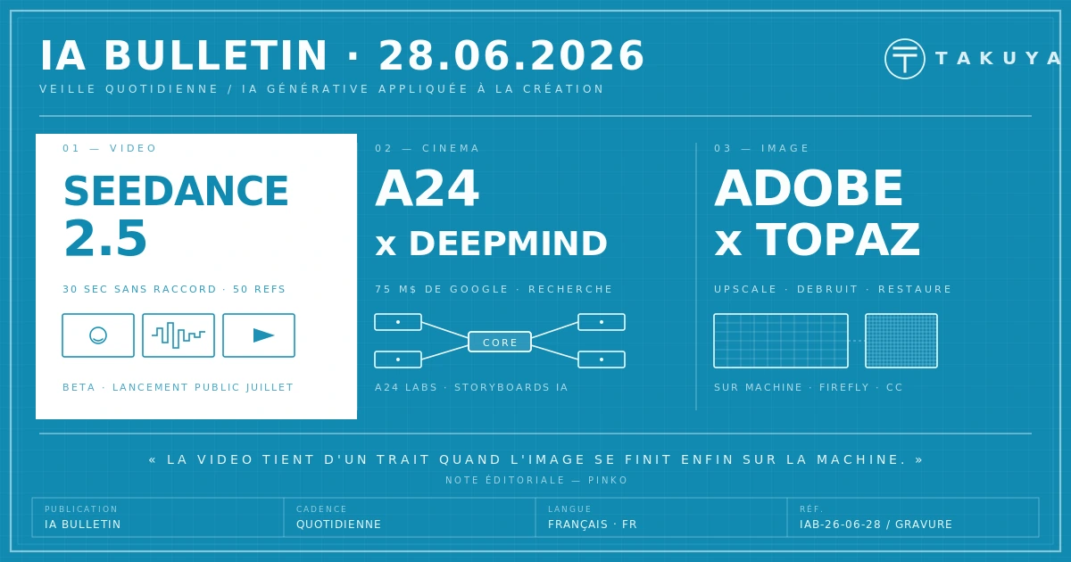 Blueprint IA Bulletin — 28 juin 2026
