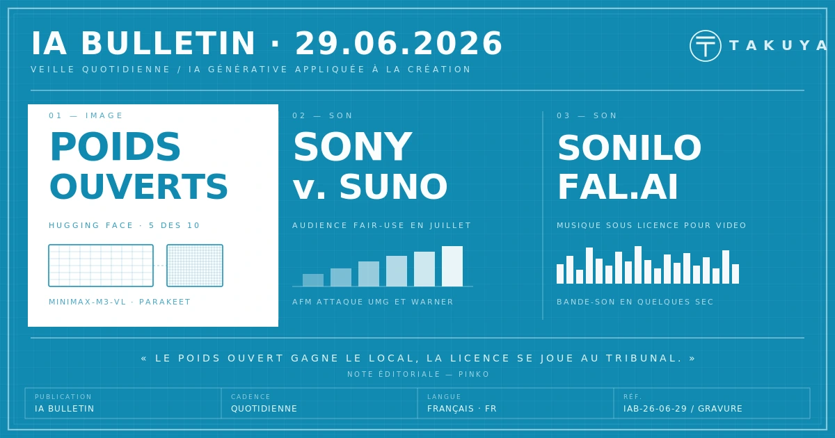 Blueprint IA Bulletin — 29 juin 2026