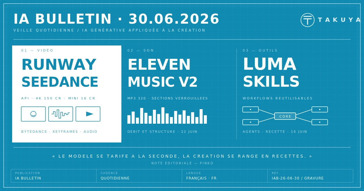 Blueprint IA Bulletin — 30 juin 2026
