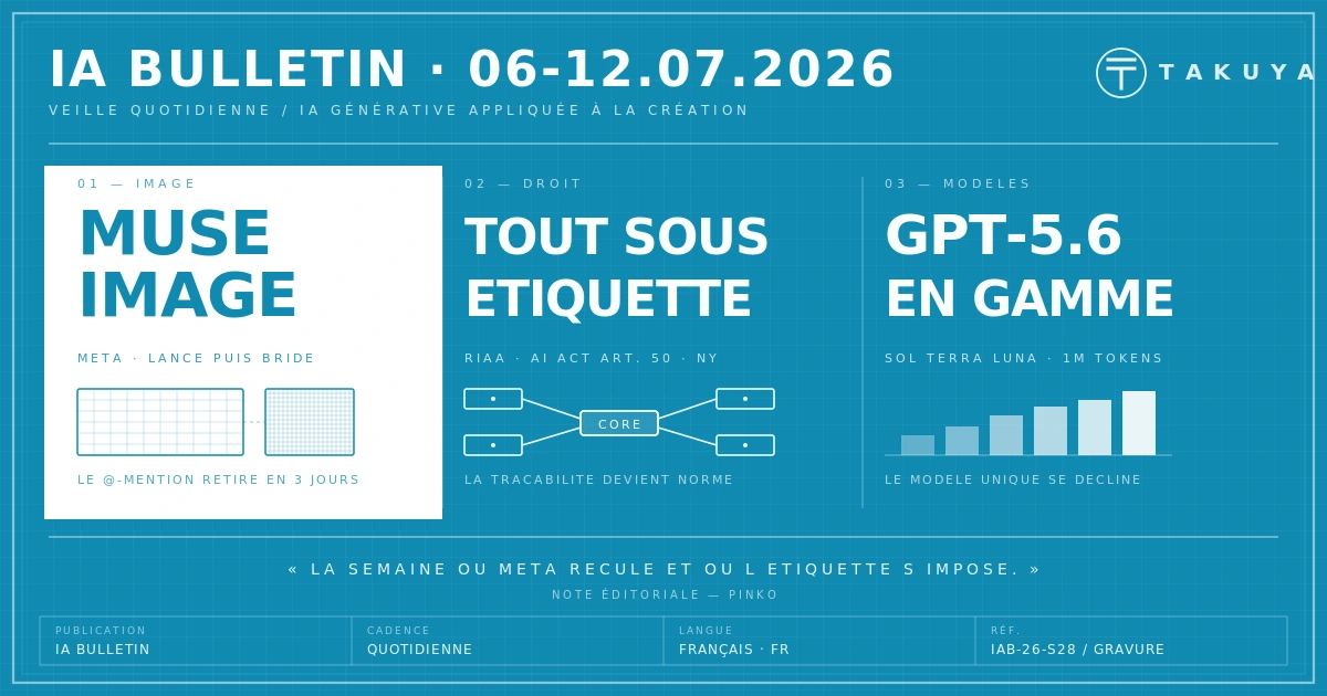 Blueprint IA Bulletin — archive 6 – 12 juillet 2026