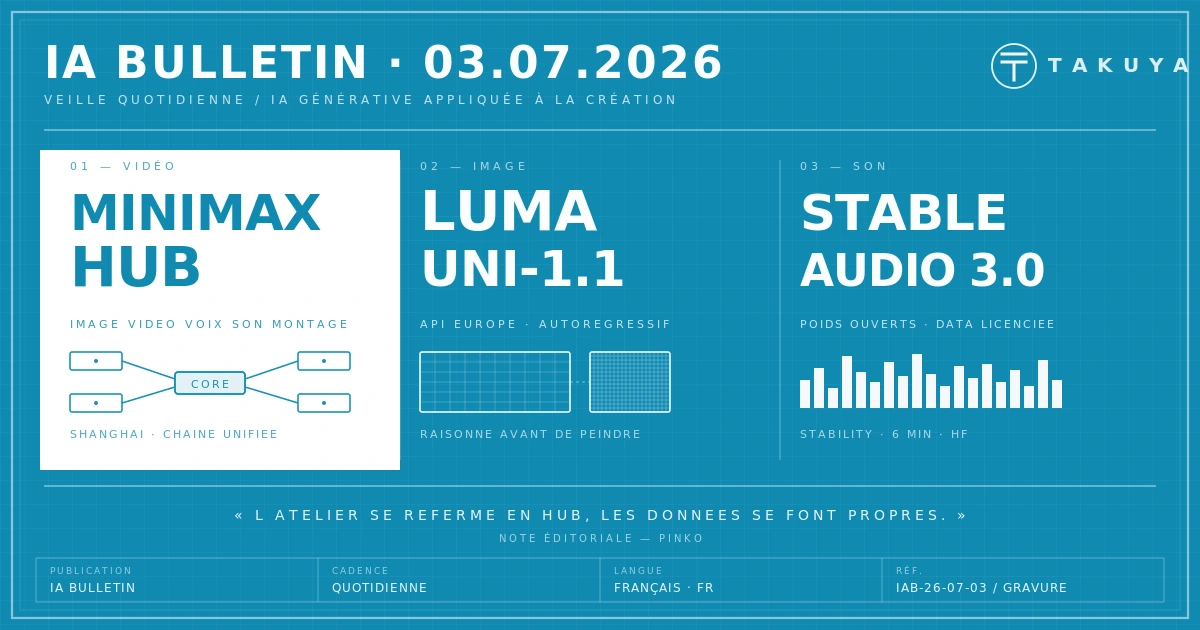 Blueprint IA Bulletin — 3 juillet 2026