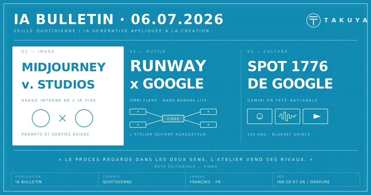 Blueprint IA Bulletin — 6 juillet 2026
