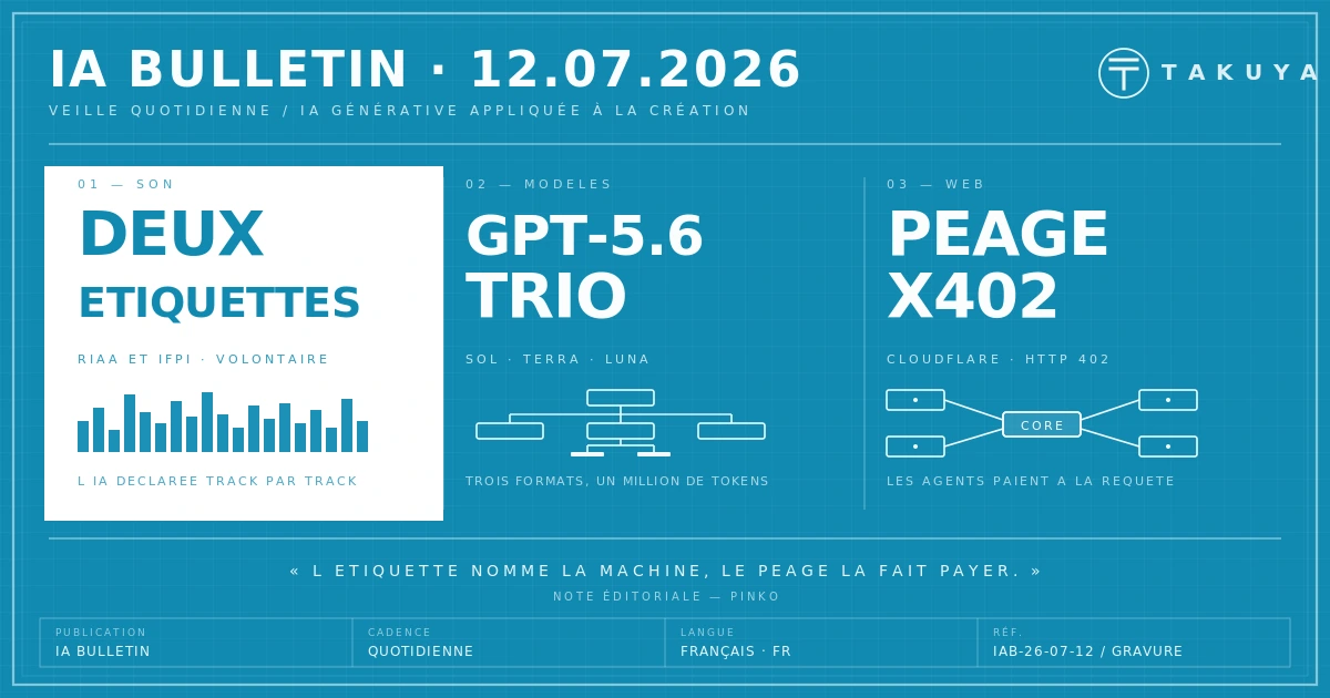 Blueprint IA Bulletin — 12 juillet 2026