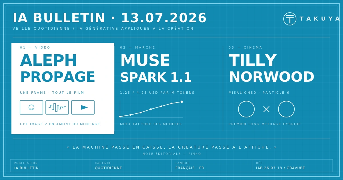 Blueprint IA Bulletin — 13 juillet 2026