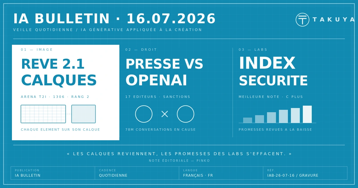 Blueprint IA Bulletin — 16 juillet 2026