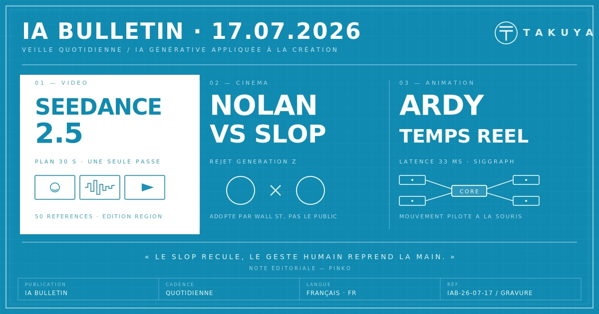 Blueprint IA Bulletin — 17 juillet 2026