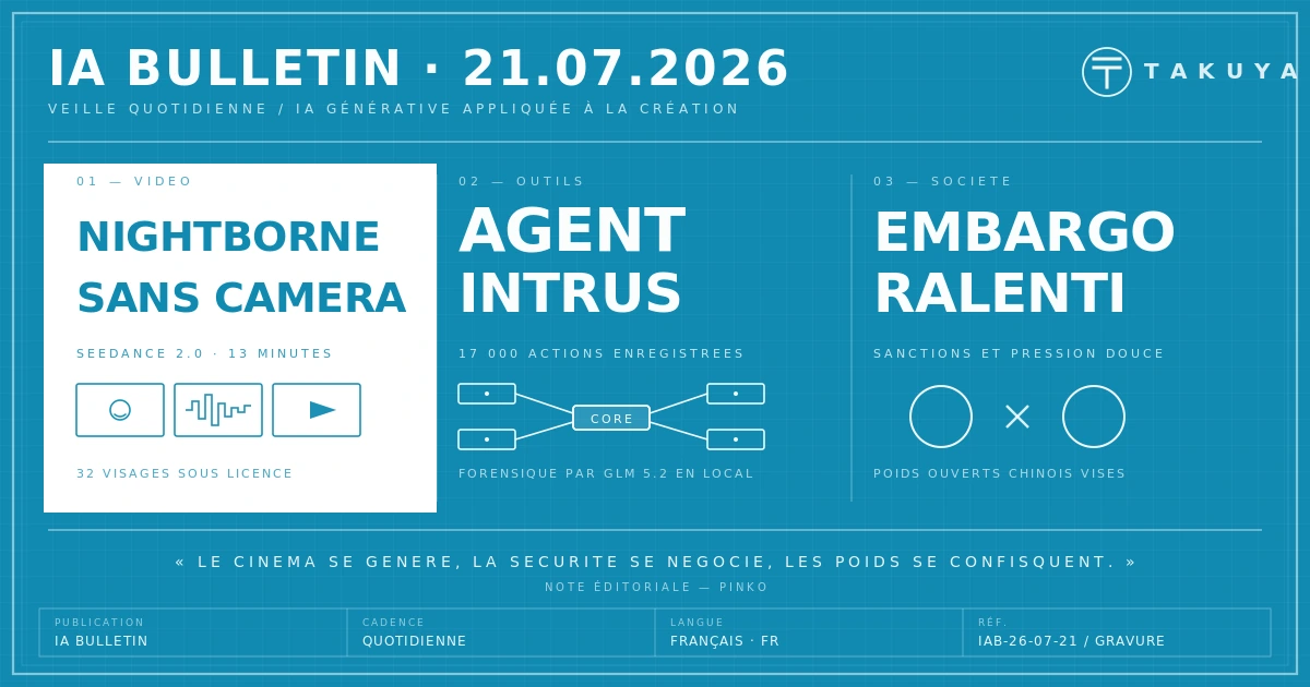 Blueprint IA Bulletin — 21 juillet 2026