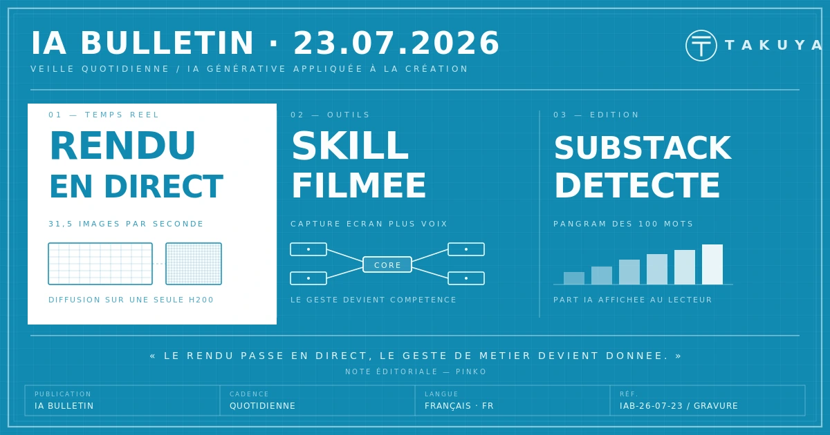 Blueprint IA Bulletin — 23 juillet 2026