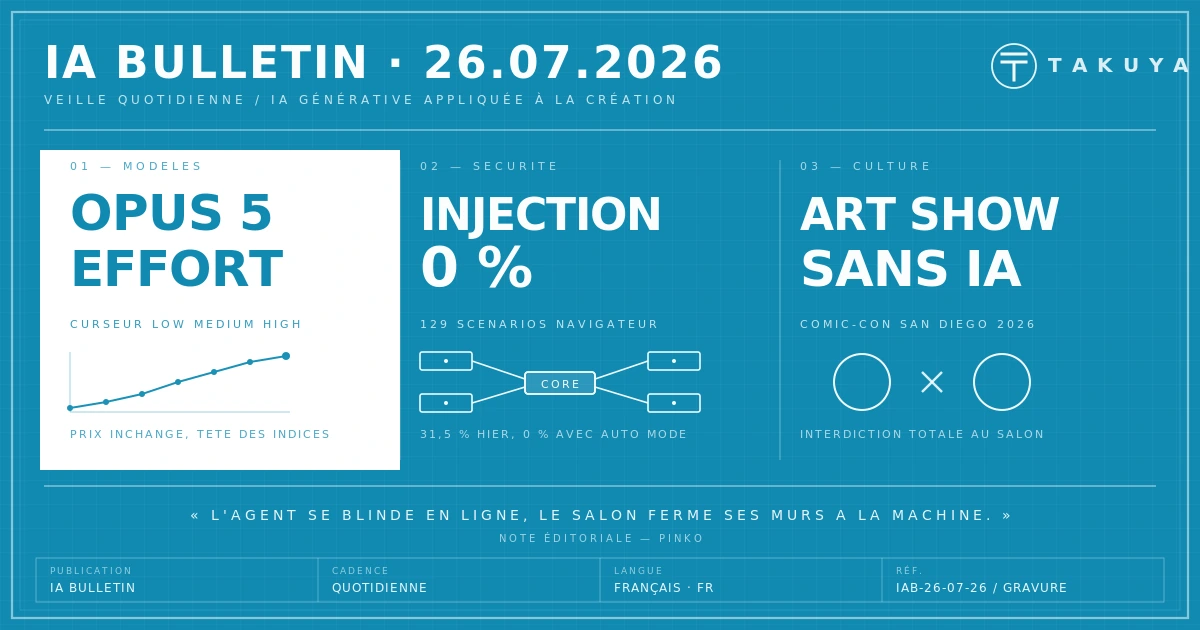 Blueprint IA Bulletin — 26 juillet 2026
