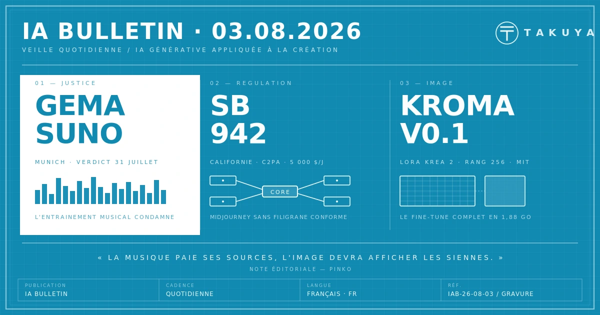 Blueprint IA Bulletin — 3 août 2026