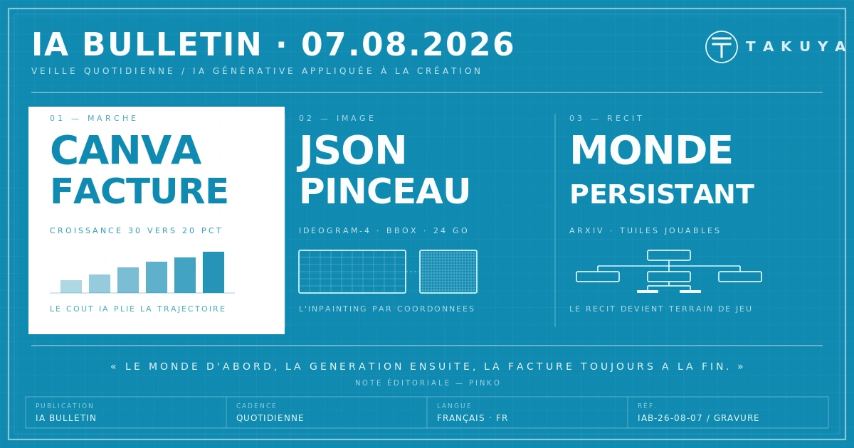 Blueprint IA Bulletin — 7 août 2026