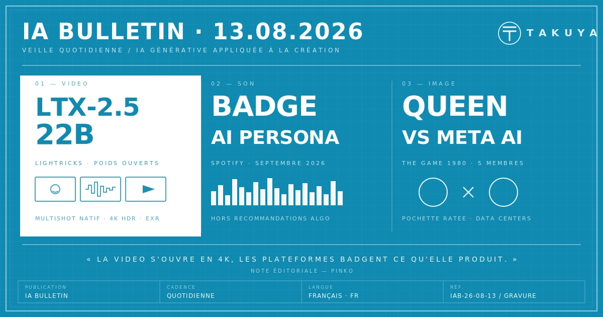 Blueprint IA Bulletin — 13 août 2026