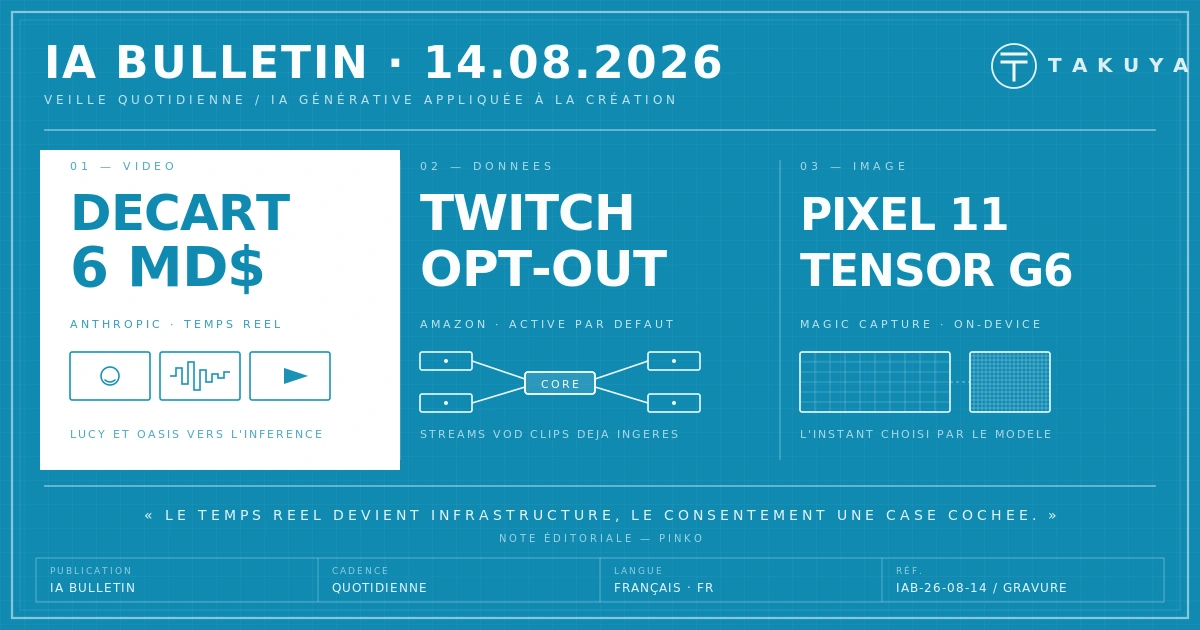 Blueprint IA Bulletin — 14 août 2026