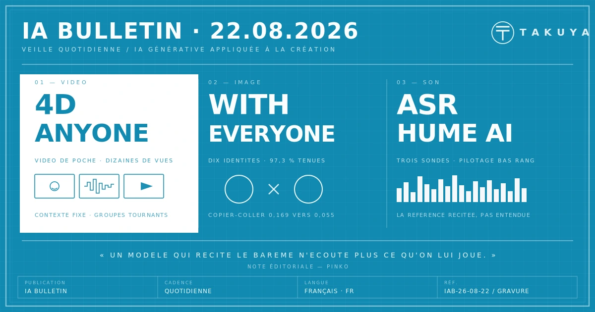 Blueprint IA Bulletin — 22 août 2026
