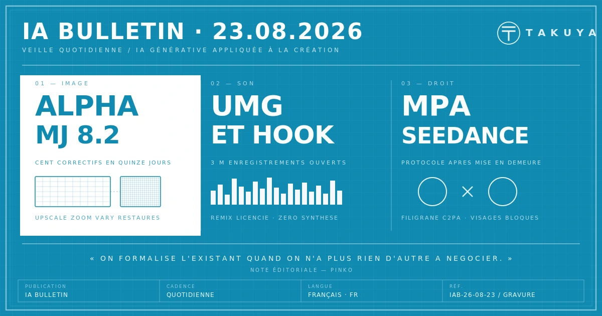 Blueprint IA Bulletin — 23 août 2026