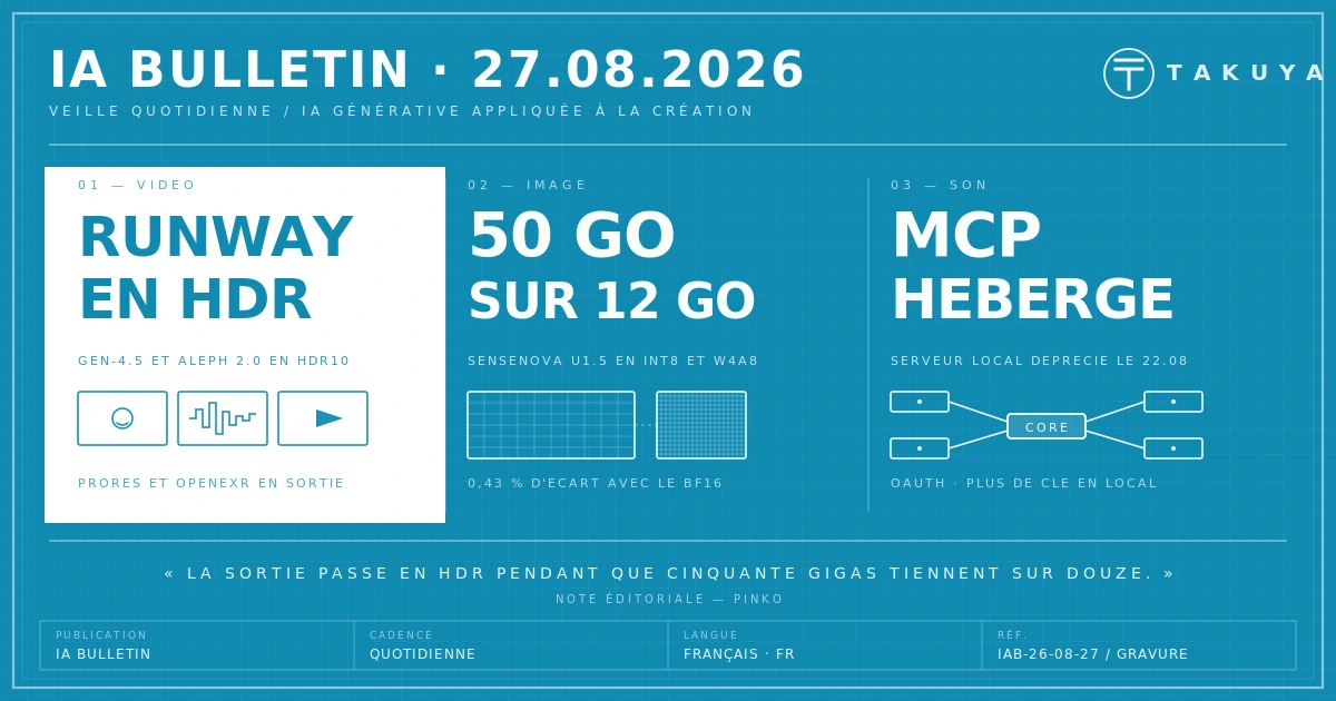 Blueprint IA Bulletin — 27 août 2026