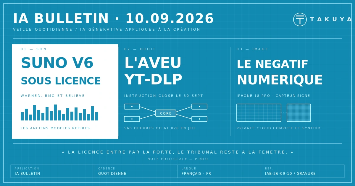 Blueprint IA Bulletin — 10 septembre 2026