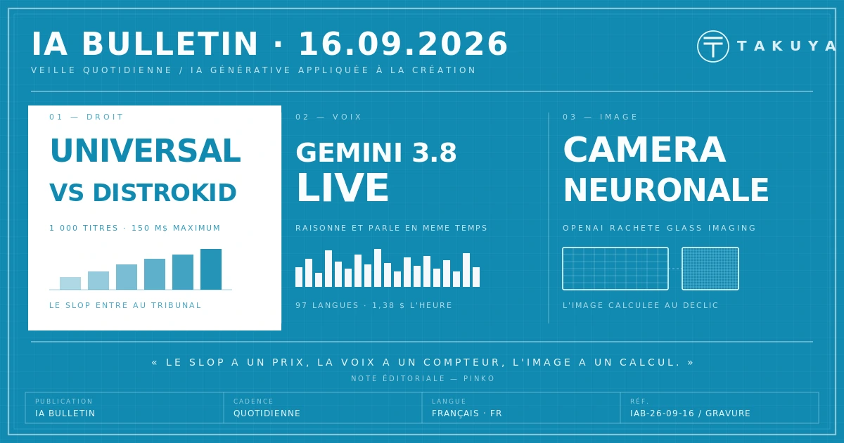 Blueprint IA Bulletin — 16 septembre 2026