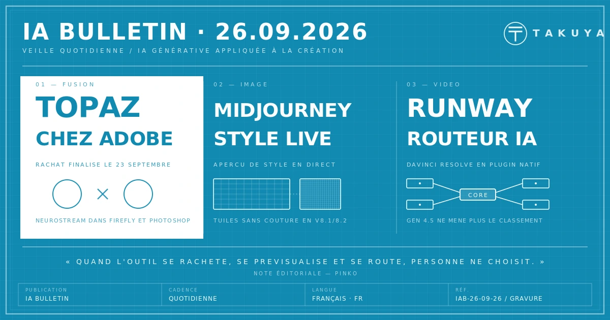 Blueprint IA Bulletin — 26 septembre 2026