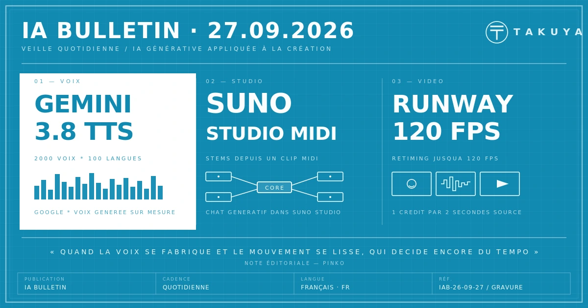 Blueprint IA Bulletin — 27 septembre 2026