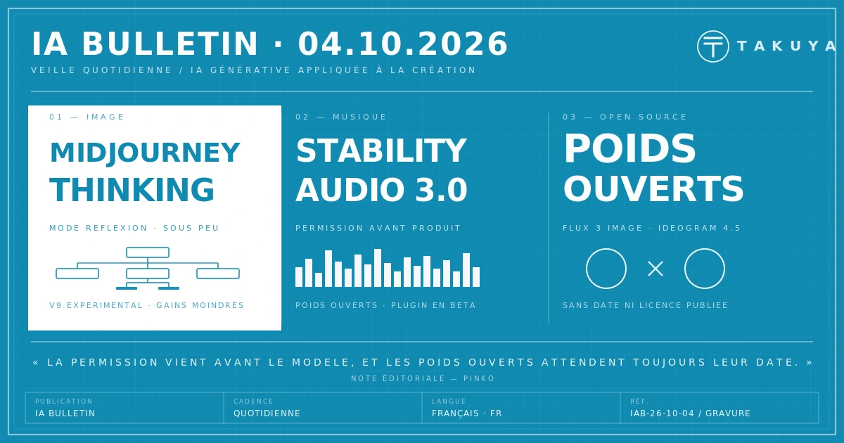 Blueprint IA Bulletin — 4 octobre 2026