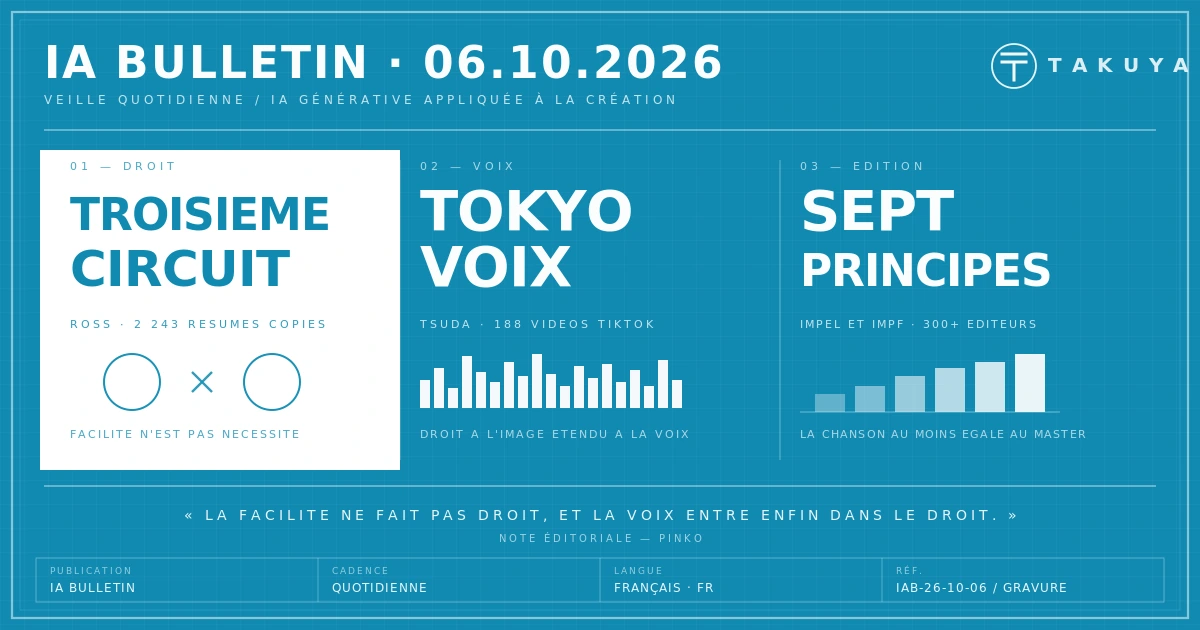 Blueprint IA Bulletin — 6 octobre 2026
