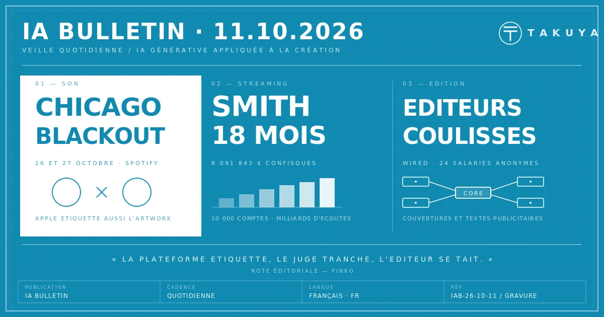 Blueprint IA Bulletin — 11 octobre 2026
