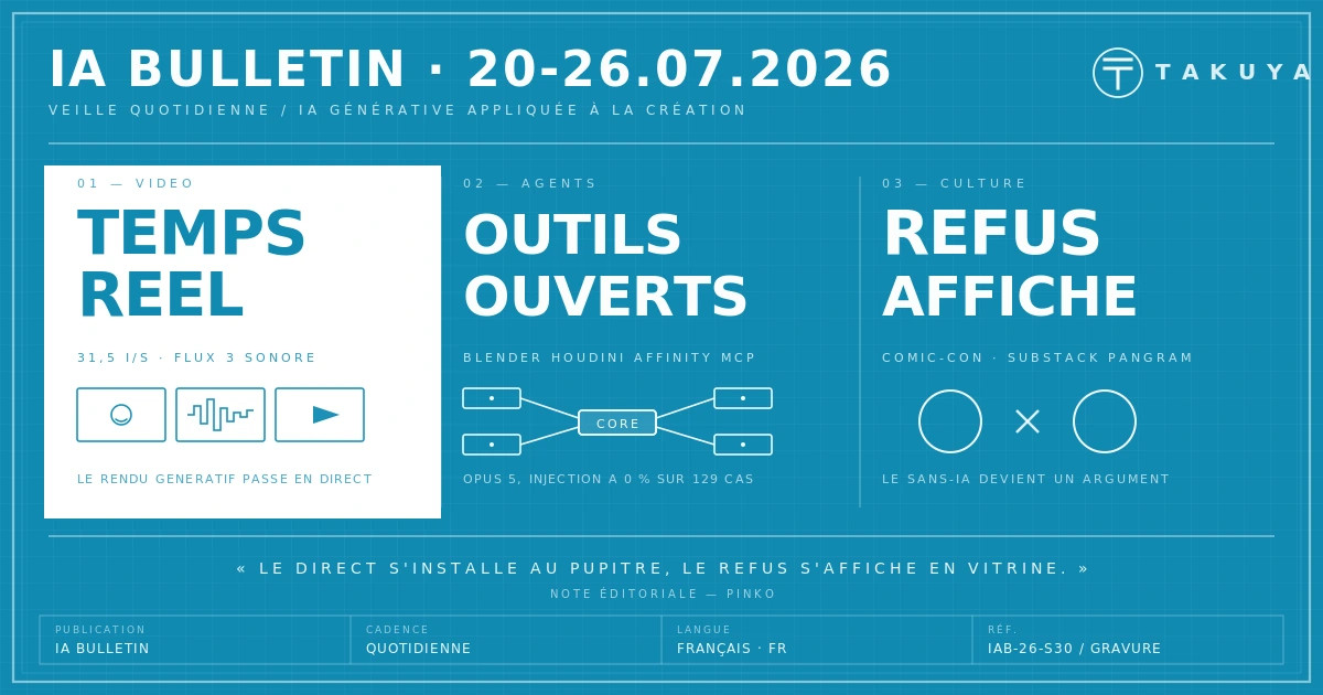 Blueprint IA Bulletin — archive 20 – 26 juillet 2026