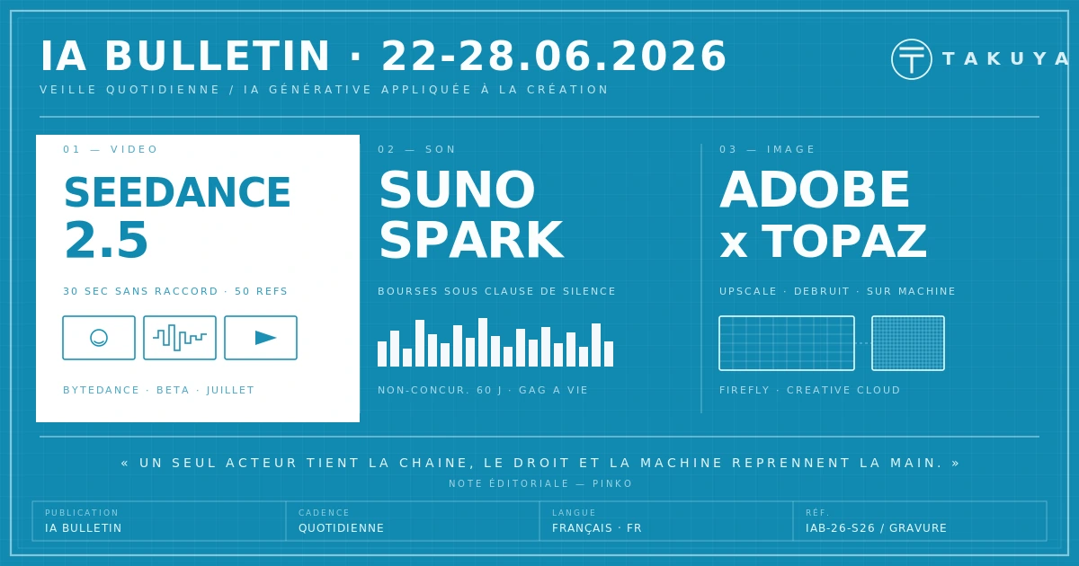 Blueprint IA Bulletin — archive 22 – 28 juin 2026