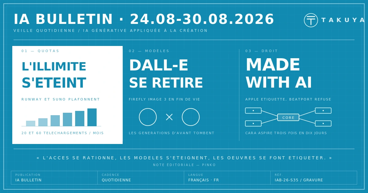 Blueprint IA Bulletin — archive 24 – 30 août 2026