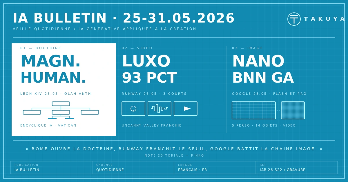Blueprint IA Bulletin — archive 25 – 31 mai 2026